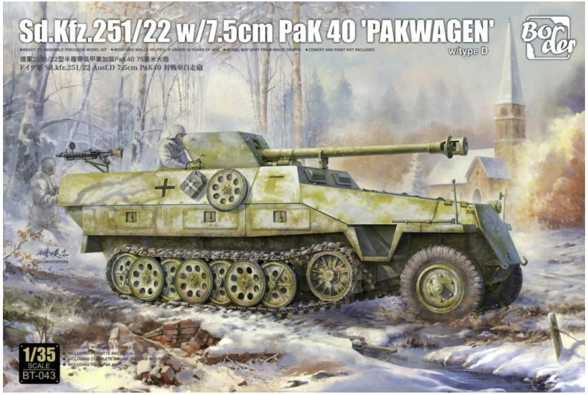 Border Model BT-043 Sd.Kfz.251/22 w 7.5cm PaK 40 Pakwagen 1/35