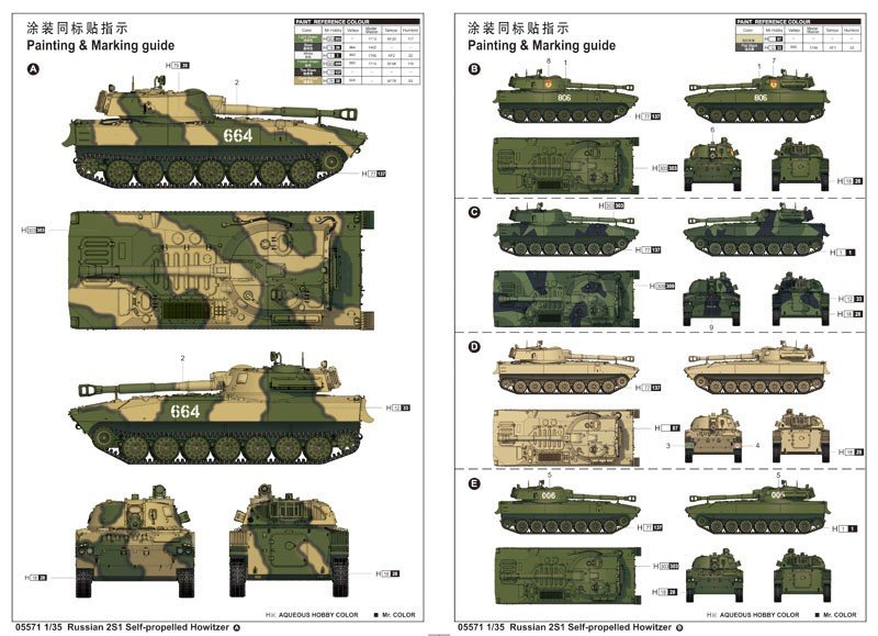 Trumpeter 05571 Russian 2S1 Self-propelled Howitzer 1/35 – zdjęcie 3