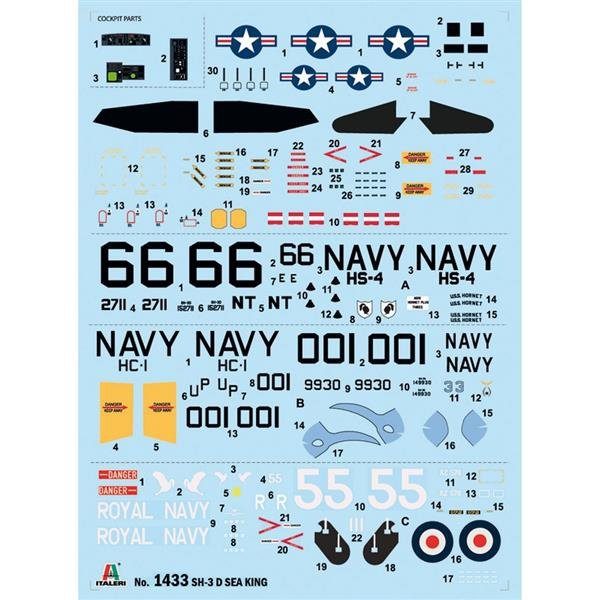 Italeri 1433 SH-3D Sea King Moon Landing 50th Anniv. 1/72 – zdjęcie 3