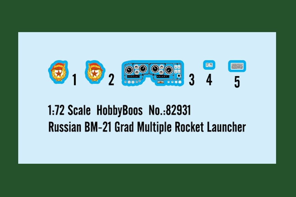 Hobby Boss 82931 Russian BM-21 Grad Multiple Rocket Launcher 1/72 – image 4