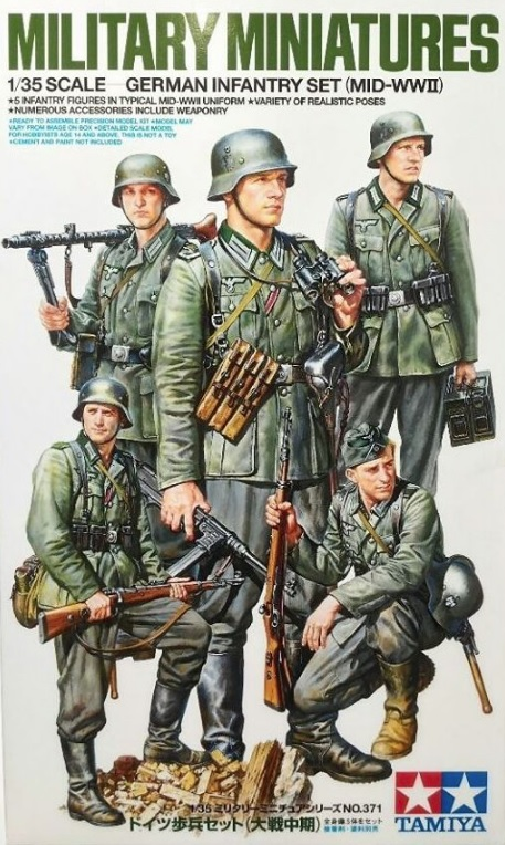 Tamiya 35371 Kit d'infanterie allemande (milieu de la Seconde Guerre mondiale) 1/35