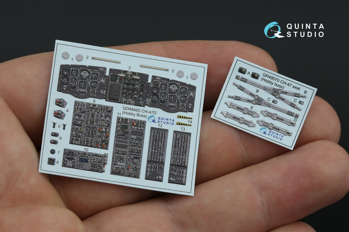 Quinta Studio QD48465 CH-47D 3D-Printed colored Interior on decal paper (HobbyBoss) 1/48 – image 2