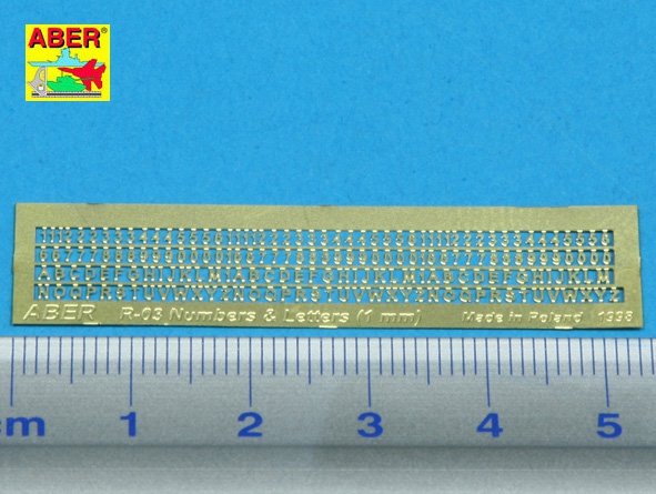 Aber R-03 Numbers and letters (1.0mm) – image 2