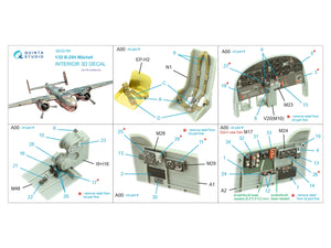 Quinta Studio QD32199 B-25H Mitchell 3D-Printed &amp;amp; colored Interior on decal paper (HK models) 1/32 – image 2
