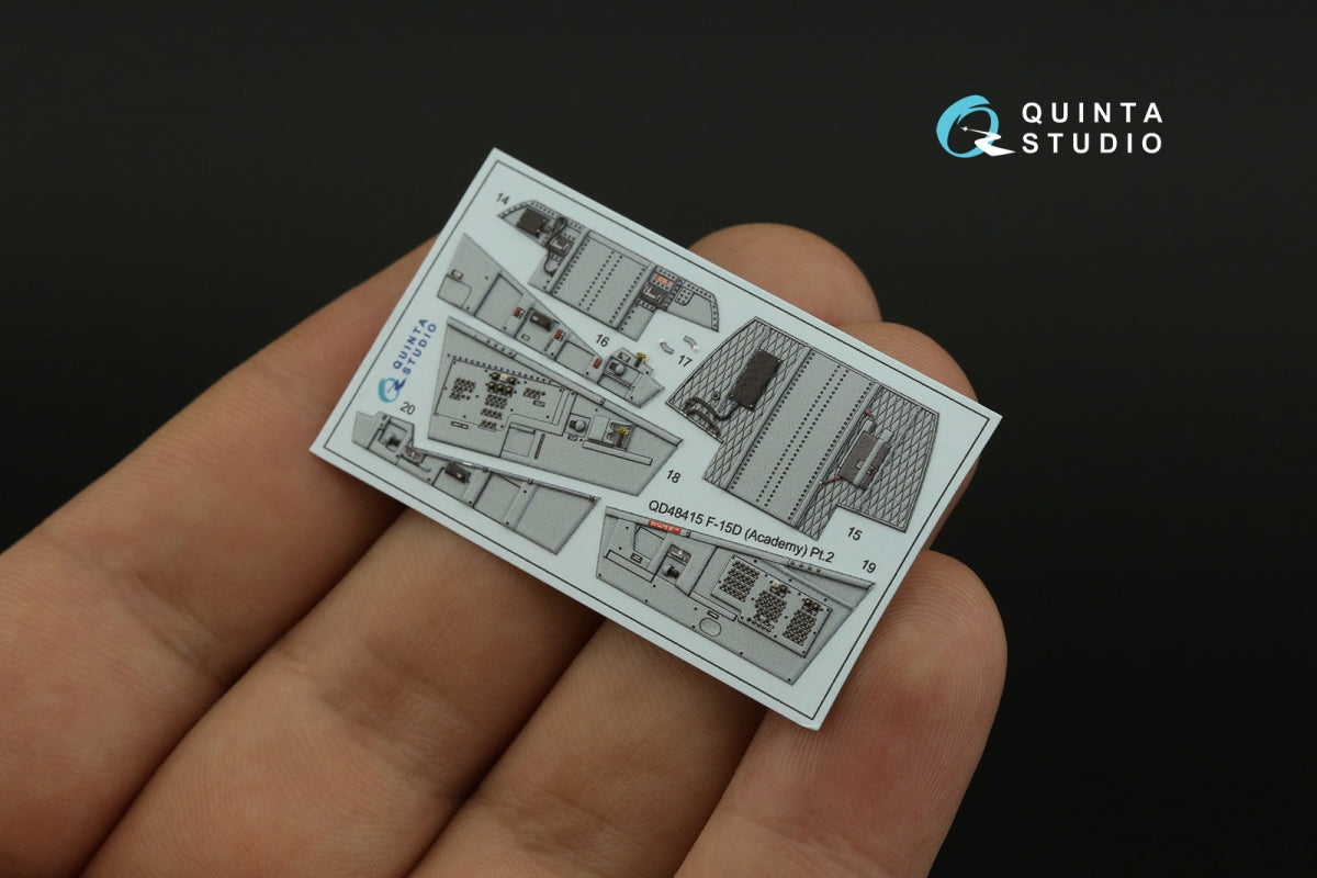 Quinta Studio QD48415 F-15D 3D-Printed coloured Interior on decal paper (Academy) 1/48 – zdjęcie 6