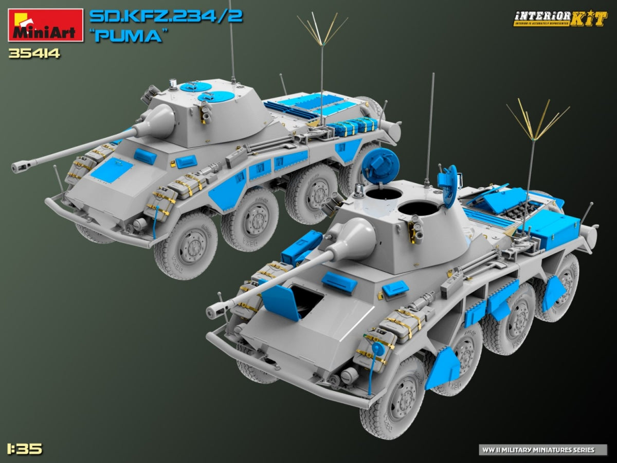 MiniArt 35414 Sd.Kfz. 234/2 PUMA. INTERIOR KIT 1/35 – zdjęcie 8