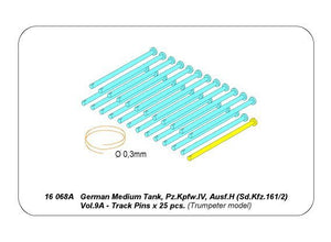 Aber 16068A Panzer IV track link pins x 25 pcs. 1/16 – zdjęcie 9