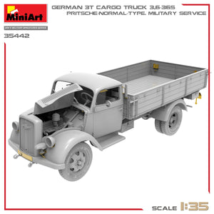 Miniart 35442 GERMAN 3T CARGO TRUCK 3,6-36S. PRITSCHE-NORMAL-TYPE. MILITARY SERVICE 1/35 – zdjęcie 4