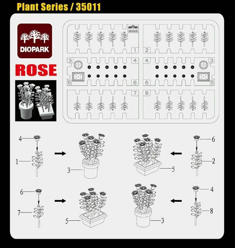 Diopark 35011 Roses (80pcs) 1/35 – zdjęcie 2