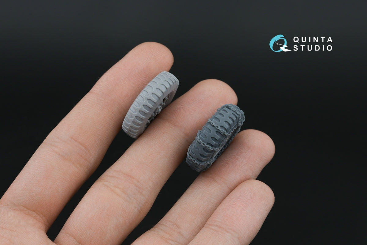 Quinta Studio QT35012 Dodge WC Family tyre set with chains (Zvezda) 1/35 – zdjęcie 6