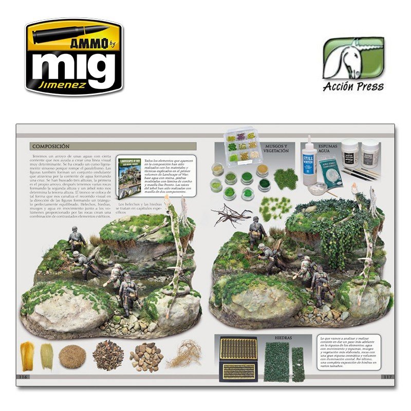 AMMO of Mig EURO0008 Jimenez LANDSCAPES OF WAR: THE GREATEST GUIDE - DIORAMAS VOL. 2 (English) – zdjęcie 2