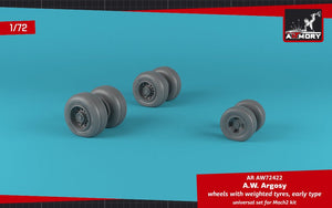 Armory Models AW72422 A.W. Argosy wheels w/ weighted tires, early version 1/72 – zdjęcie 2