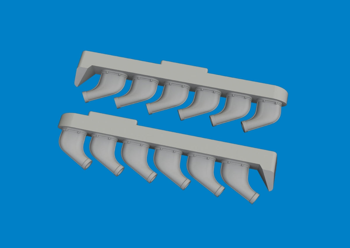 Eduard 672411 P-51 exhaust stacks PRINT TAMIYA 1/72 – zdjęcie 3