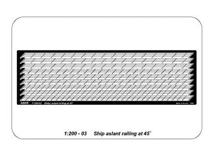Aber 200-03 Ship aslant railing for stairs at 45 degree 1/200 – zdjęcie 5