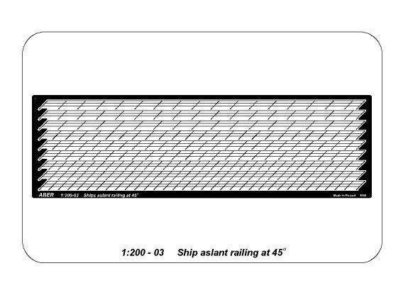 Aber 200-03 Ship aslant railing for stairs at 45 degree 1/200 – zdjęcie 5