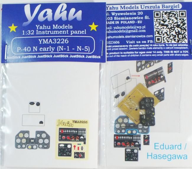 Yahu YMA3226 P-40 N première version N1 – N5 (Hasegawa, Eduard) 1/32