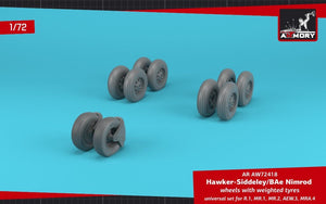 Armory Models AW72418 BAe Nimrod wheels w/ weighted tires 1/72 – zdjęcie 3