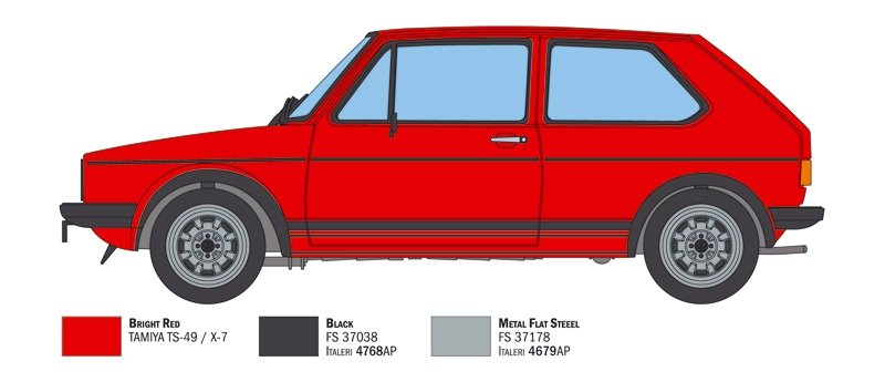Italeri 3622 VW Golf GTI First Series 1976/78 1/24 – zdjęcie 4