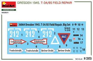 MiniArt 36064 Dresden 1945. T-34/85 Field Repair. BIG SET 1/35 – zdjęcie 11
