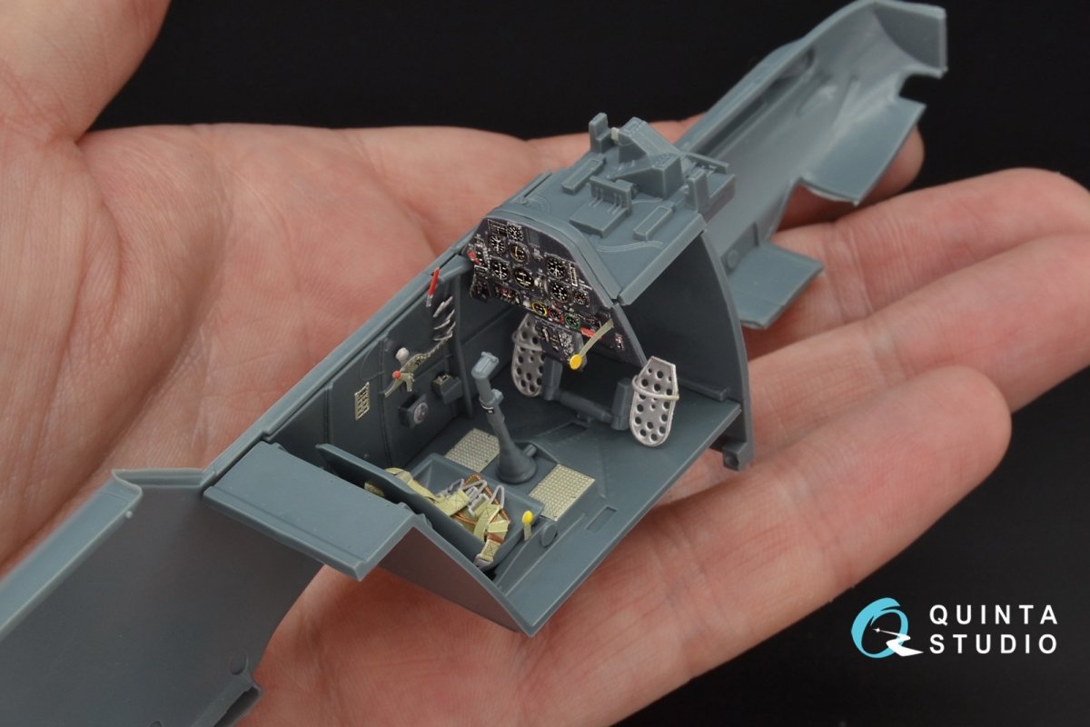 Quinta Studio QD32048 Bf 109E-3 3D-Printed &amp;amp; colored Interior on decal paper (for Eduard kit) 1/32 – image 8