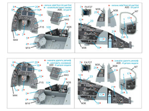 Quinta Studio QDS-48629 Mi-35 3D-Printed &amp; coloured Interior on decal paper (Trumpeter) (Small version) 1/48