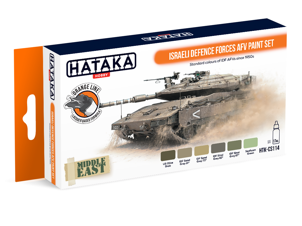 Hataka HTK-CS114 Israeli Defence Forces AFV Paint Set 6x17 ml – zdjęcie 3