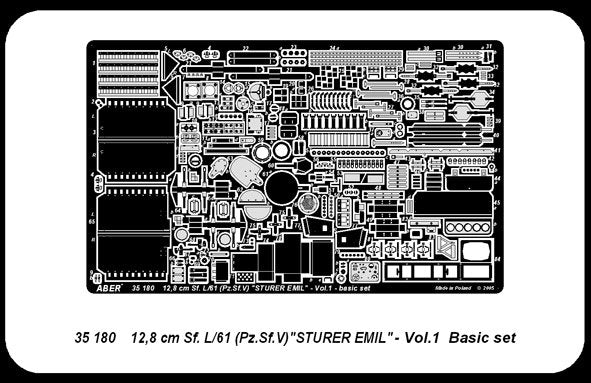 Aber 35180 German tank destroyer 12.8 cm Sf. L/61 (Pz.Sf.V) Sturer Emil - vol.1 - basic set (1/35) – image 4