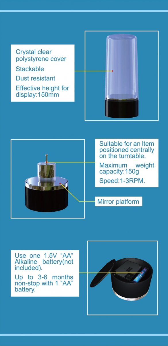 Trumpeter 09833 TURNTABLE DISPLAY 84x84x200mm – immagine 2