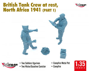 Mirage Hobby 350013 British Tank Crew at Rest, North Africa 1941 (Part I) 1/35 – image 5