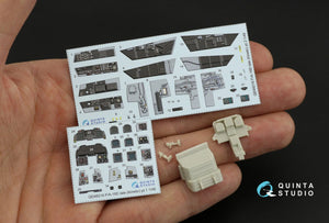 Quinta Studio QD48216 F/A-18D Late Intérieur imprimé en 3D et coloré sur papier décalcomanie avec pièces en résine (Kinetic) 1/48 – image 2
