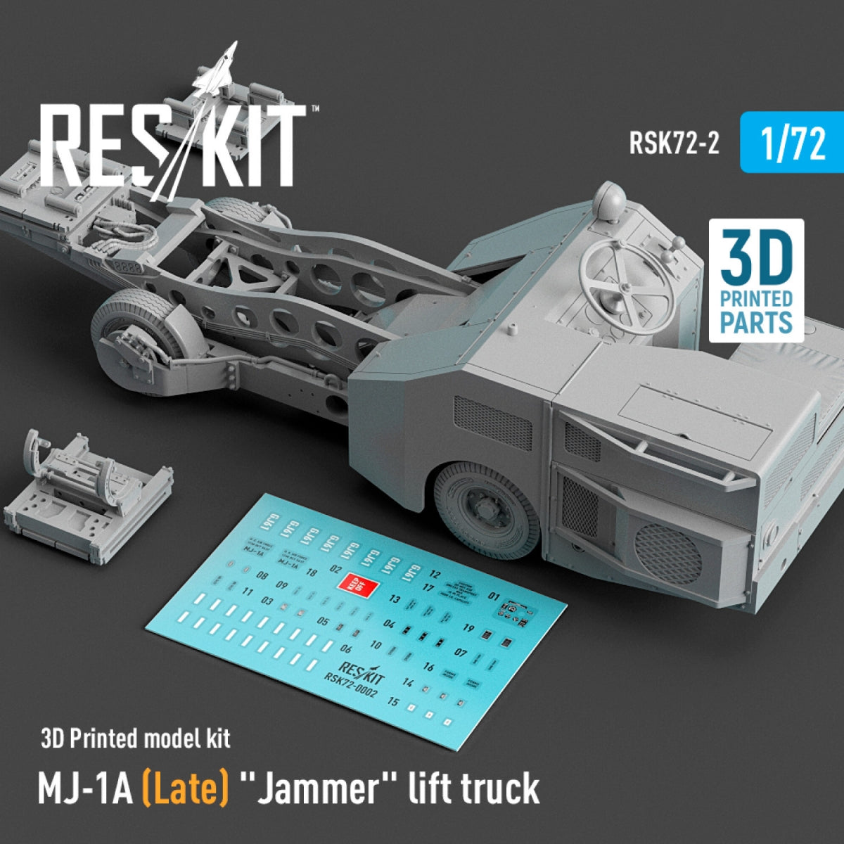RESKIT RSK72-0002 MJ-1A (Late) "Jammer" lift truck (3D Printed model kit) 1/72