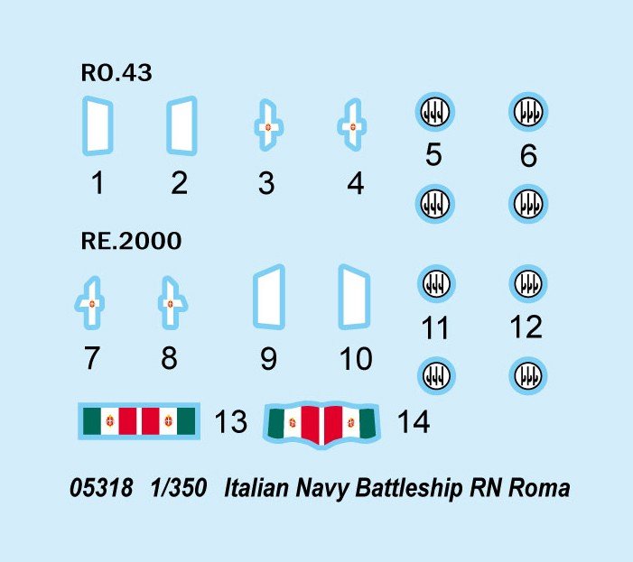 Trumpeter 05318 Italian Navy Battleship RN Roma 1/350 – image 4