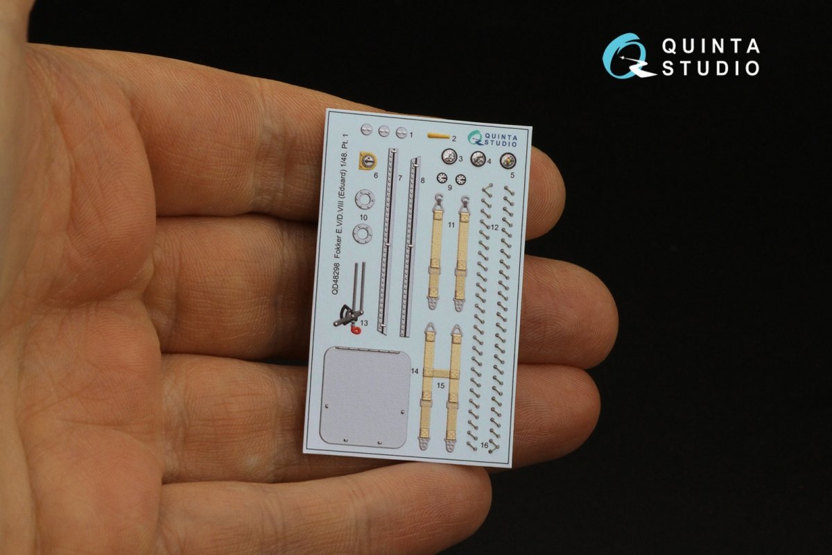 Quinta Studio QD48298 Fokker EV-DVIII 3D-Printed &amp;amp; colored Interior on decal paper (Eduard) 1/48 – image 2