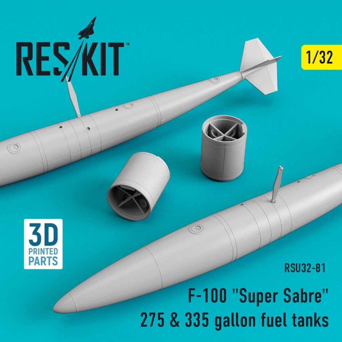 RESKIT RSU32-0081 F-100 "SUPER SABRE" 275 & 335 GALLON FUEL TANKS 1/32