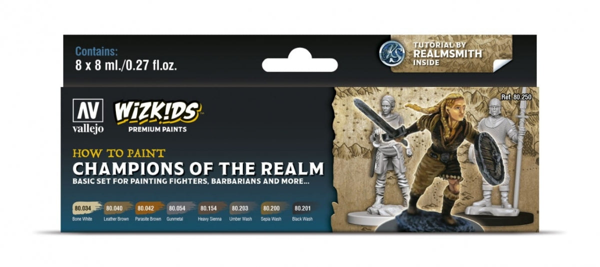 Vallejo 80250 Wizkids Champions du Royaume Coffret 8x8ml