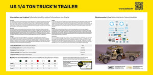 Heller 57105 STARTER KIT US 1/4 TON TRUCK &amp;#39;N TRAILER 1/35 – zdjęcie 4