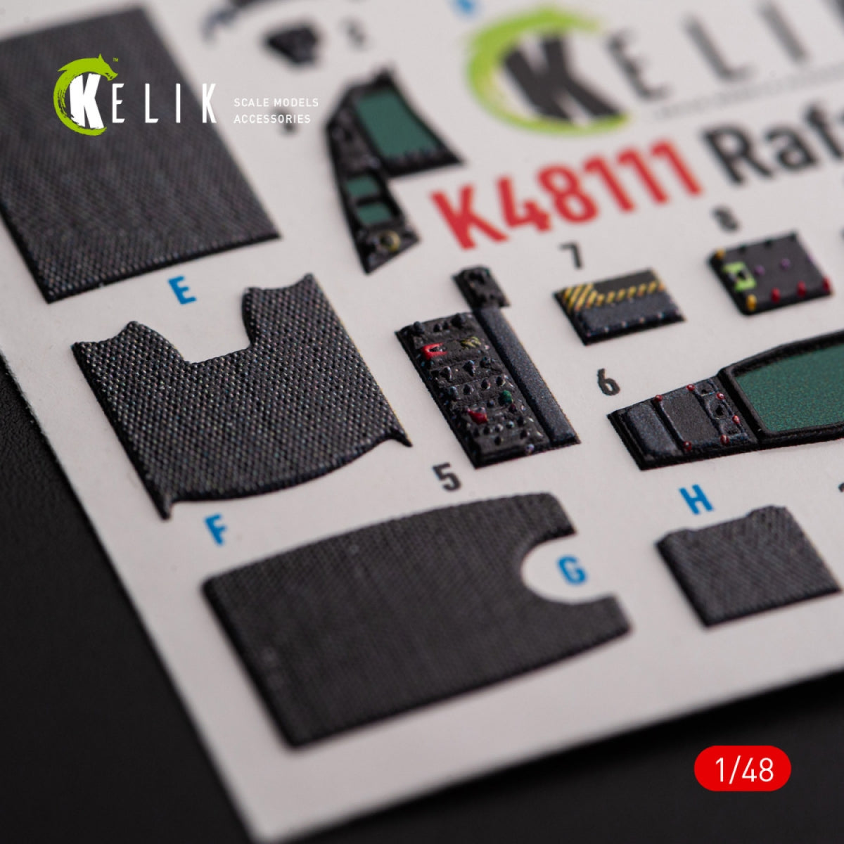 KELIK K48111 Rafale C - interior 3D decals for Academy/Revell kit 1/48 – zdjęcie 3