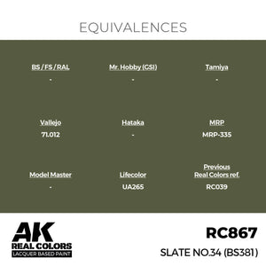 AK Interactive RC867 Slate No.34 (BS381) 17 ml – immagine 3