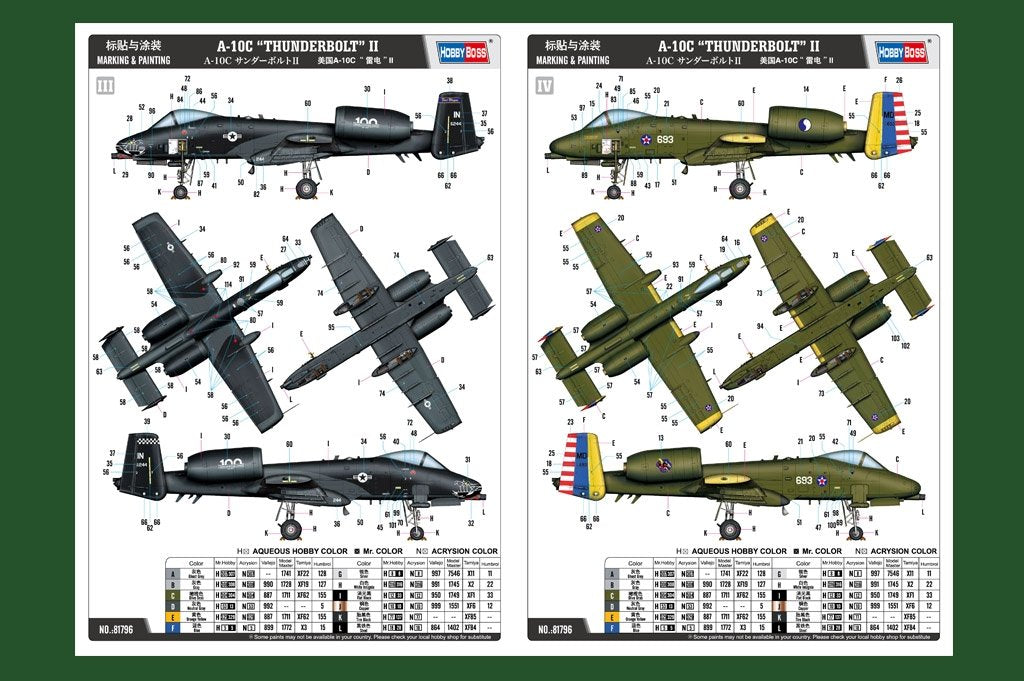 Hobby Boss 81796 American A-10C Thunderbolt II 1/48 – zdjęcie 5