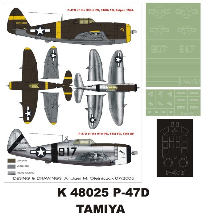 Montex K48025 P-47D Razorback 1/48 