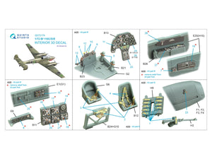 Quinta Studio QD72179 Bf 110C/D/E 3D-Printed &amp;amp; coloured Interior on decal paper (Eduard) 1/72 – zdjęcie 2