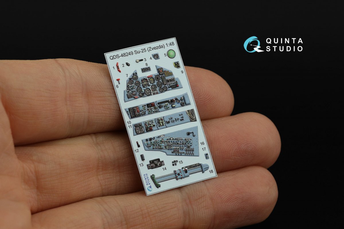 Quinta Studio QDS-48249 Su-25 3D-Printed &amp;amp; colored Interior on decal paper (Zvezda) 1/48 – zdjęcie 9