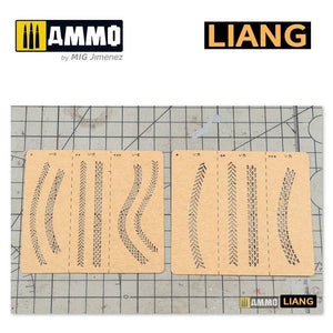 Liang 0011 Tire Tracks Effects Airbrush Stencils B – image 5