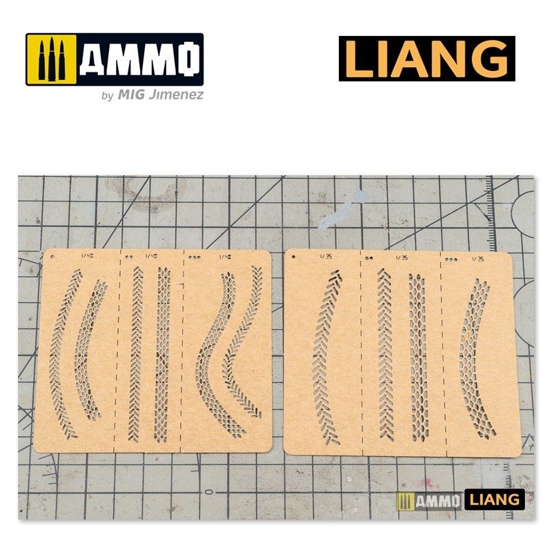 Liang 0011 Tire Tracks Effects Airbrush Stencils B – image 5