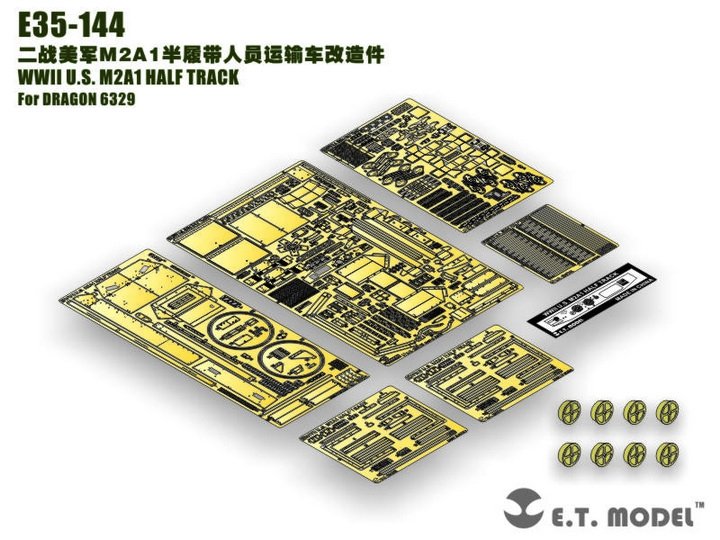 E.T. Model E35-144 WWII U.S. M2A1 Half-Track (For DRAGON 6329) 1/35