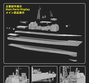 FlyHawk Model FH1167 Aegis Cruiser USS Bunker Hill CG-52 1991 1/700 – zdjęcie 3