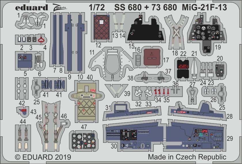 Eduard 73680 MiG-21F-13 1/72 MODELSVIT – image 2