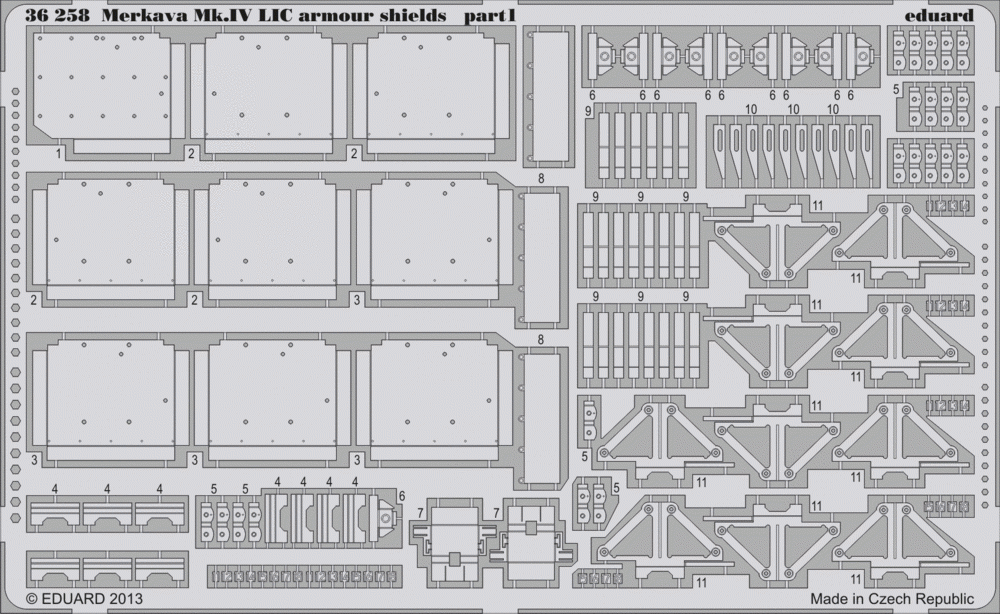 Eduard 36258 Merkava Mk. IV LIC armour shields 1/35 Academy – zdjęcie 2