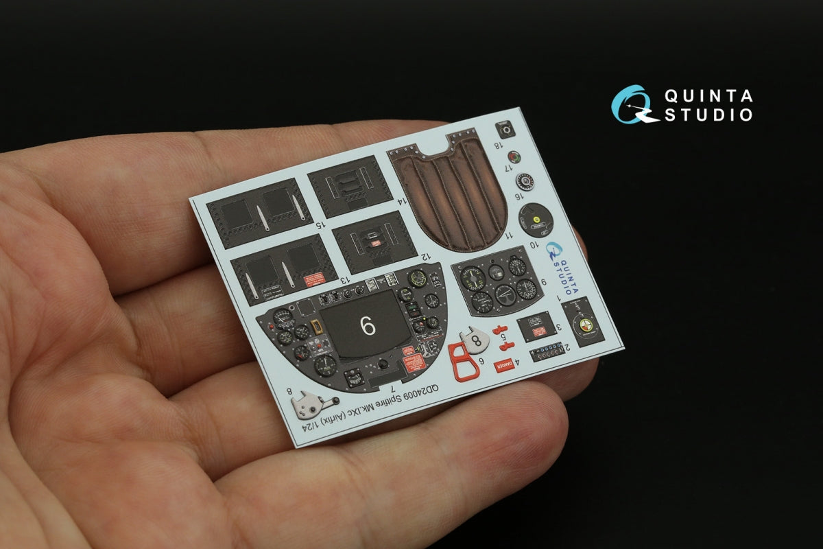 Quinta Studio QD24009 Spitfire Mk.IXc 3D-Printed &amp;amp; coloured Interior on decal paper (Airfix) 1/24 – zdjęcie 12