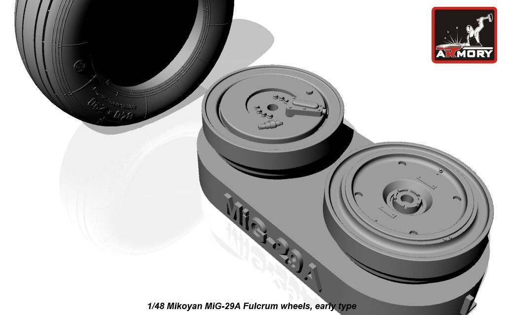 Armory Models AW48022 Mikoyan MiG-29A/B/UB Fulcrum wheels, early 1/48 – zdjęcie 3